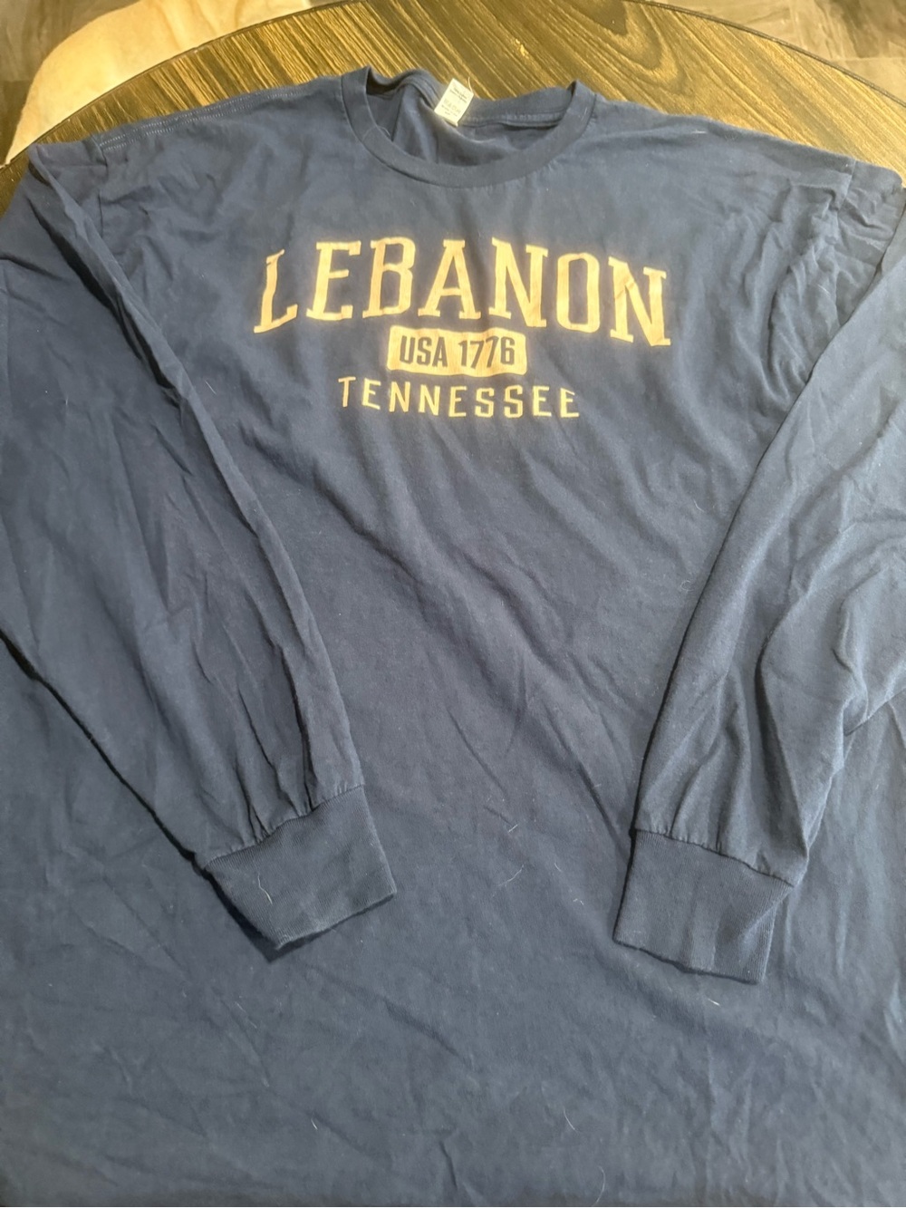 Lebanon Tennessee Long-Sleeve Tee - Navy Size XL